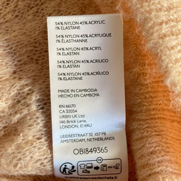 Urban Outfitters Standard Cloth Tan Peach Textured Knit Sweater Mens Large NWOT - Picture 4 of 4
